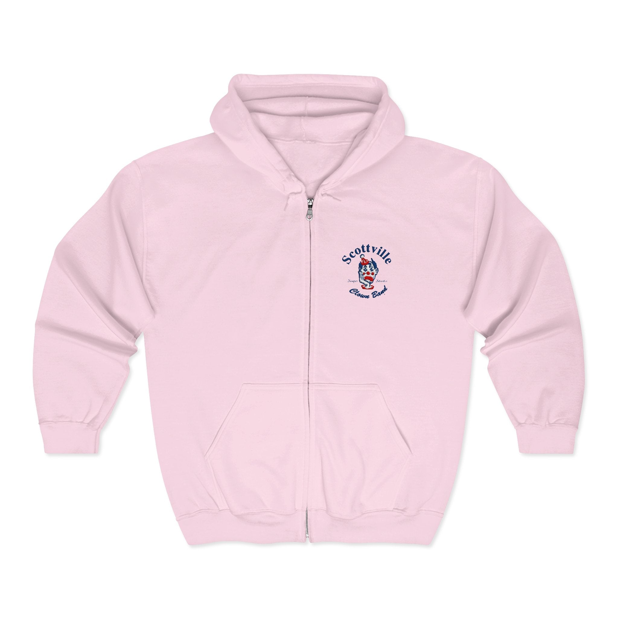 Scottville Clown Band Embroidered Full Zip Hooded Sweatshirt