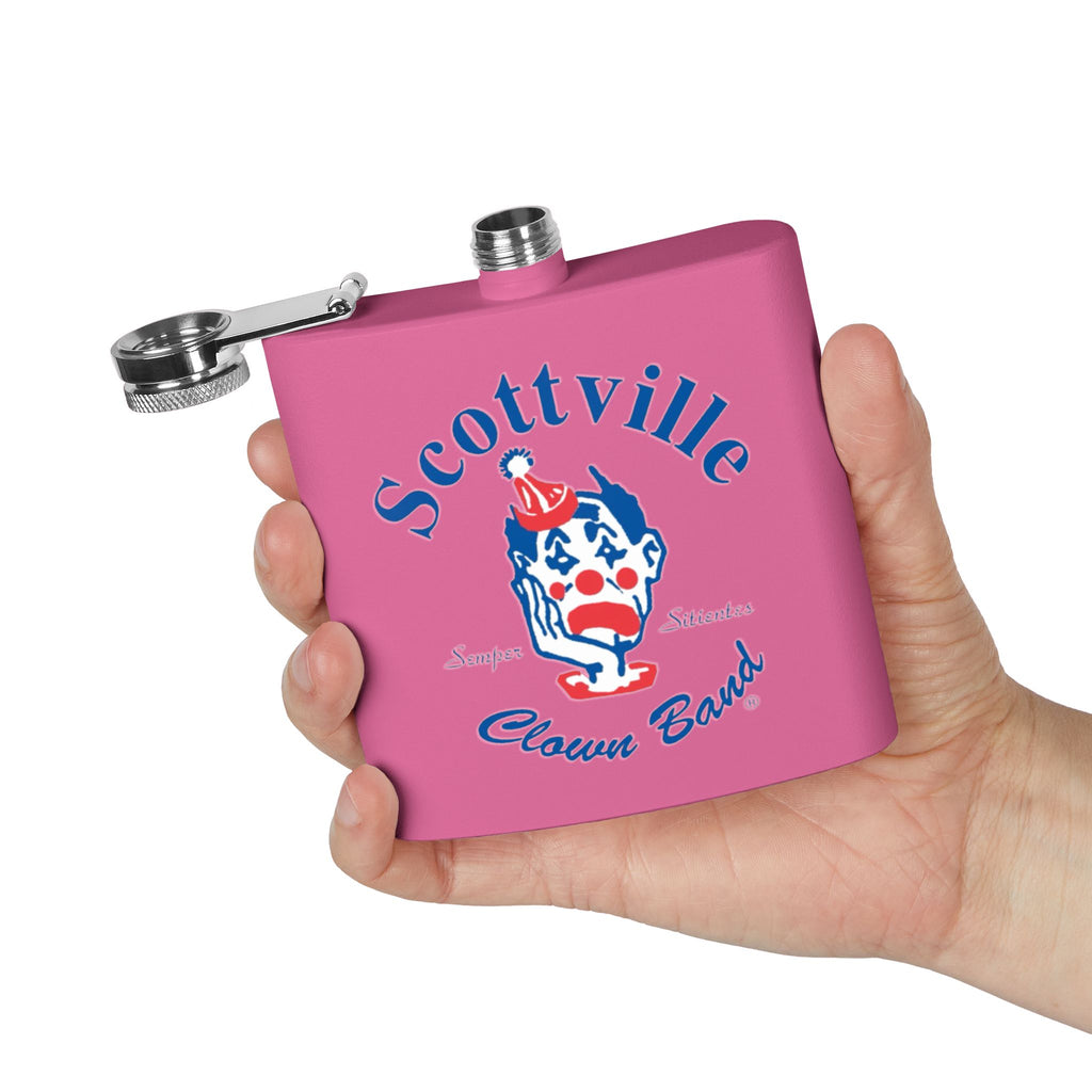 Scottville Clown Band Stainless Steel Flask, 6oz