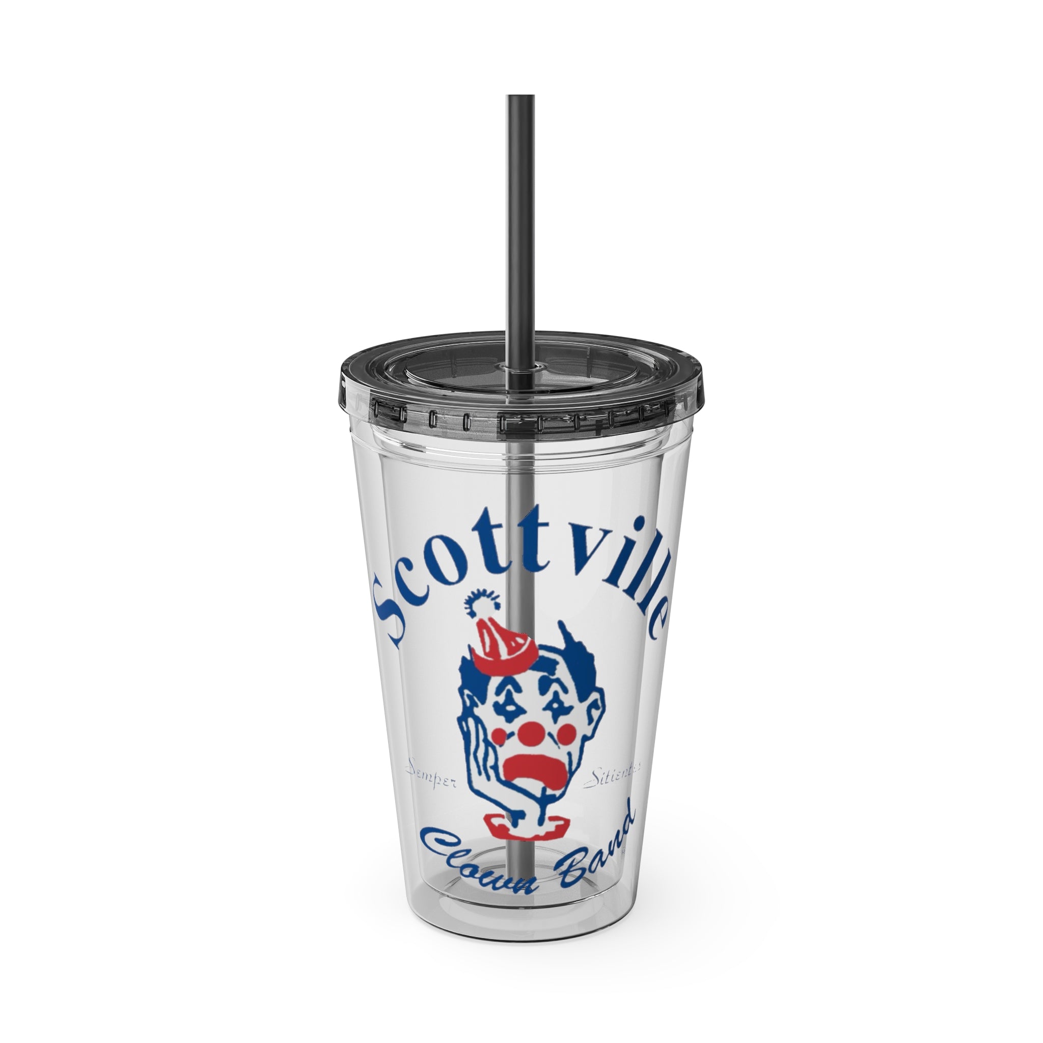 Scottville Clown Band Sunsplash Tumbler with Straw, 16oz