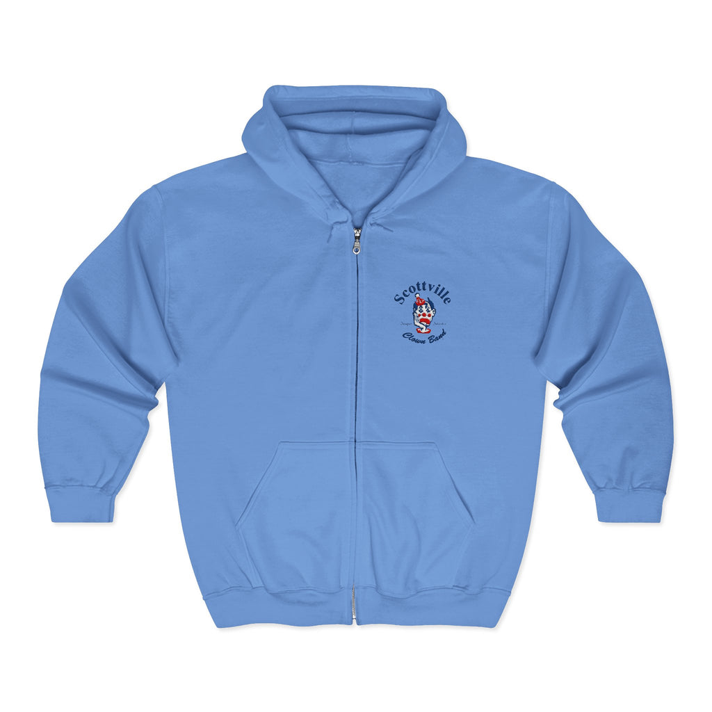Scottville Clown Band Embroidered Full Zip Hooded Sweatshirt