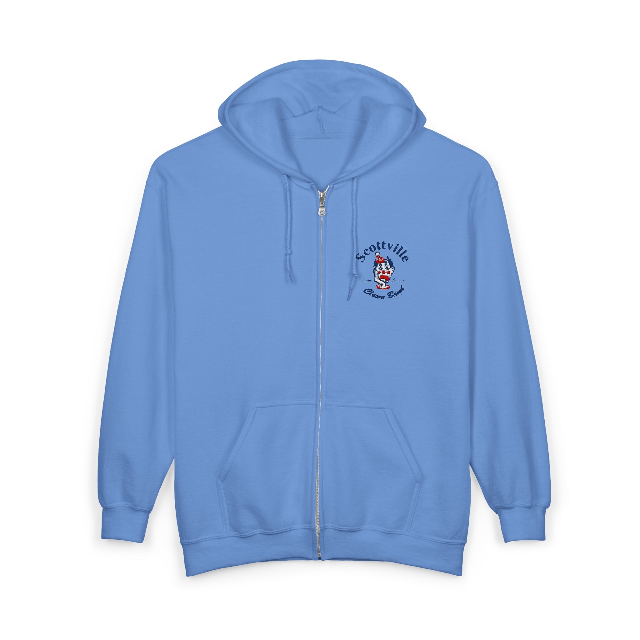Scottville Clown Band Embroidered Full Zip Hooded Sweatshirt