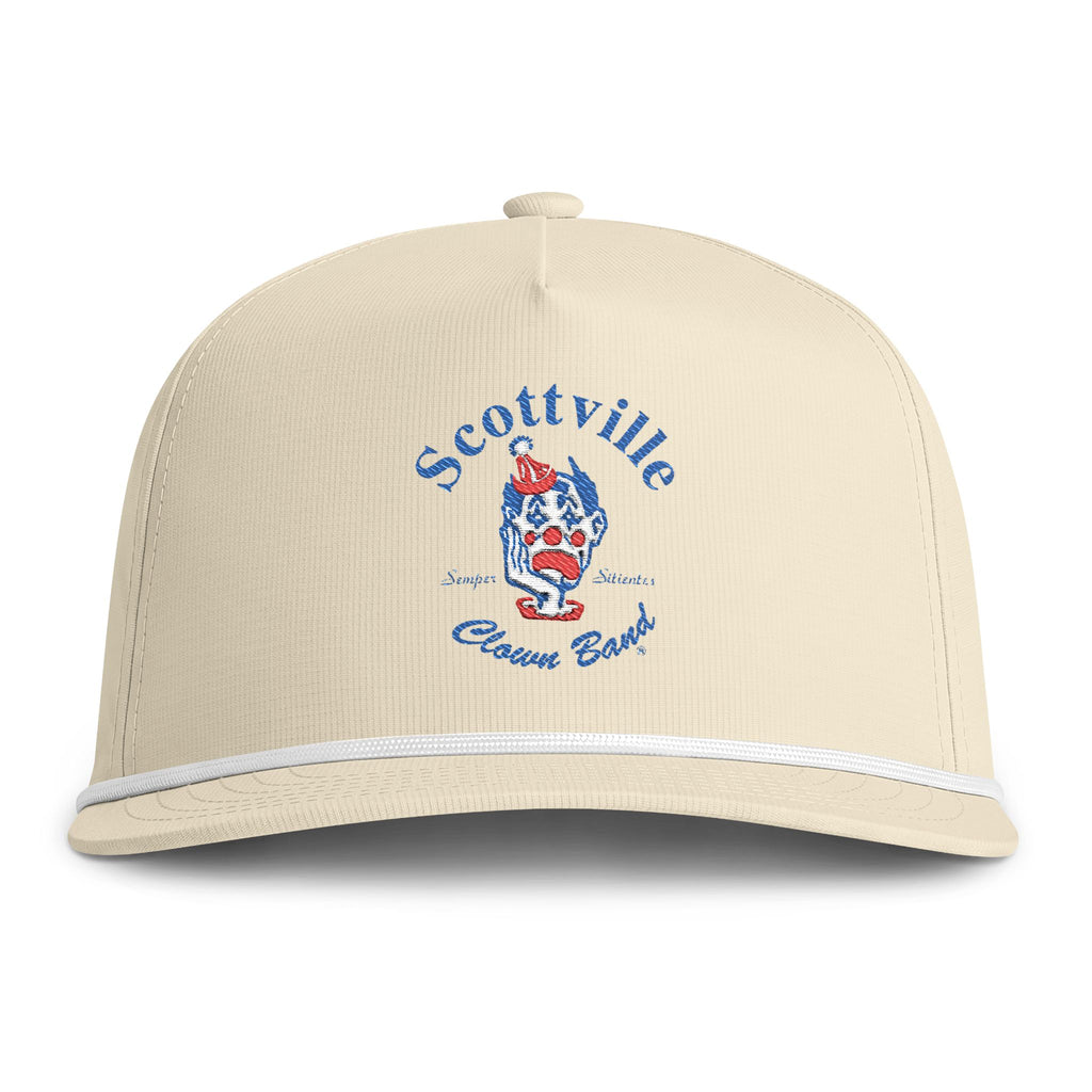 Scottville Clown Band Embroidered Sunwashed Rope Cap