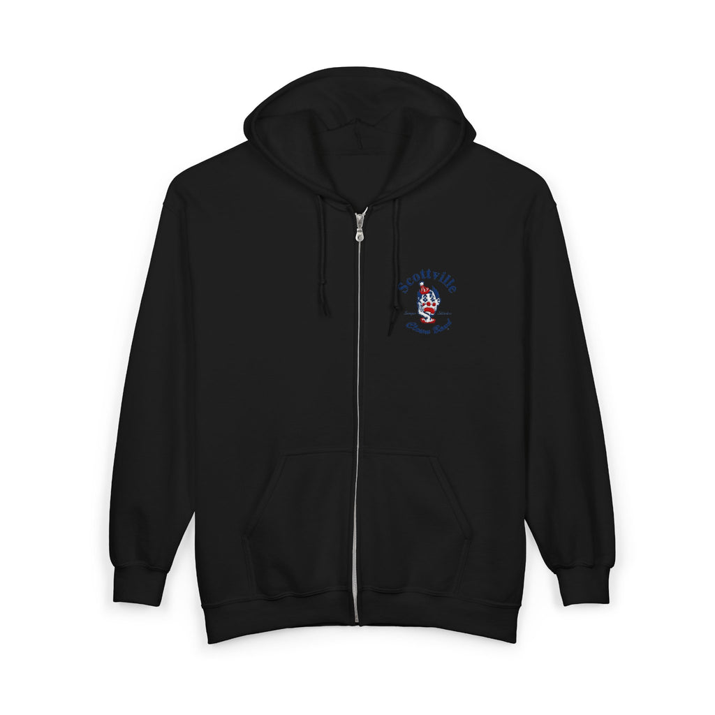 Scottville Clown Band Embroidered Full Zip Hooded Sweatshirt