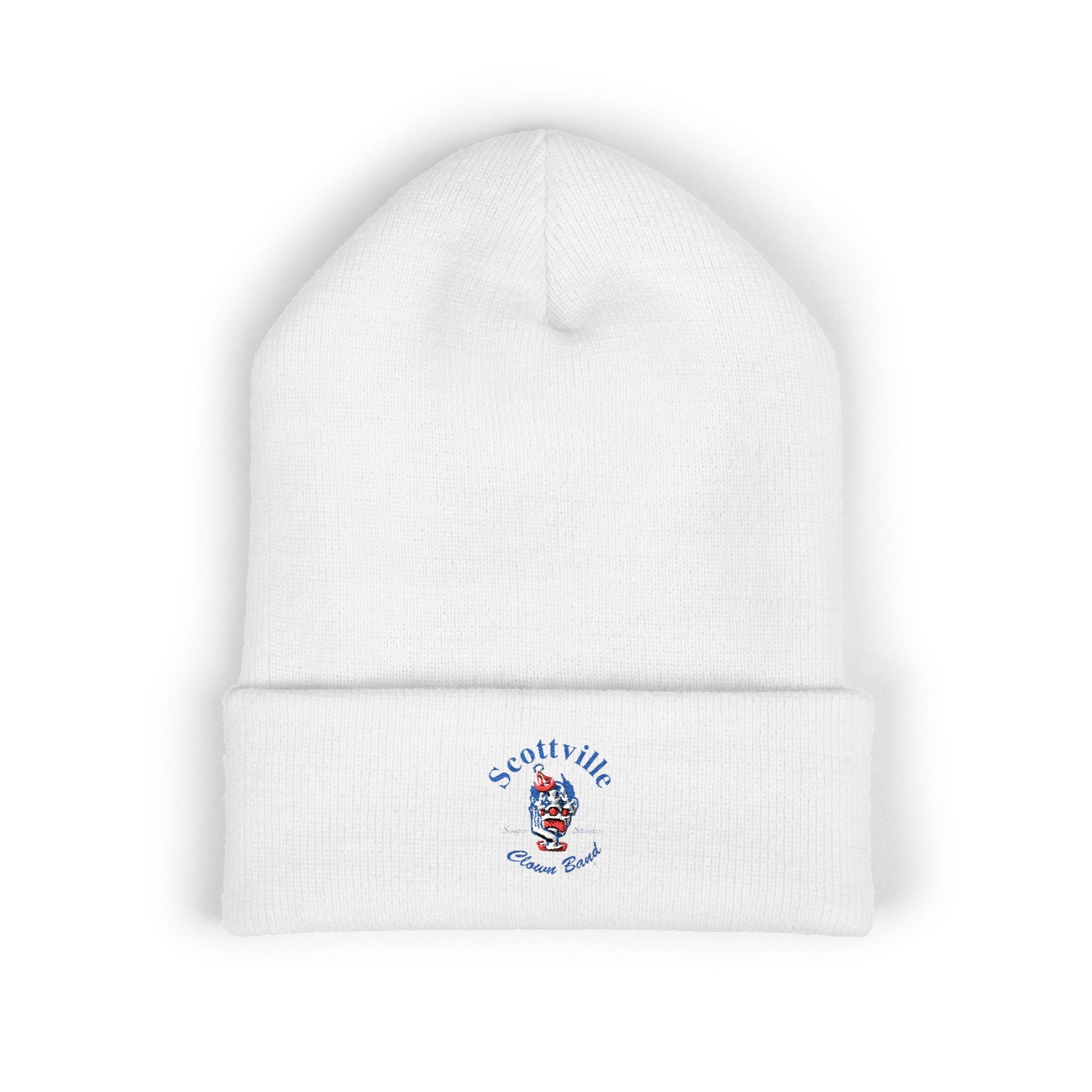 Scottville Clown Band Embroidered Cuffed Beanie