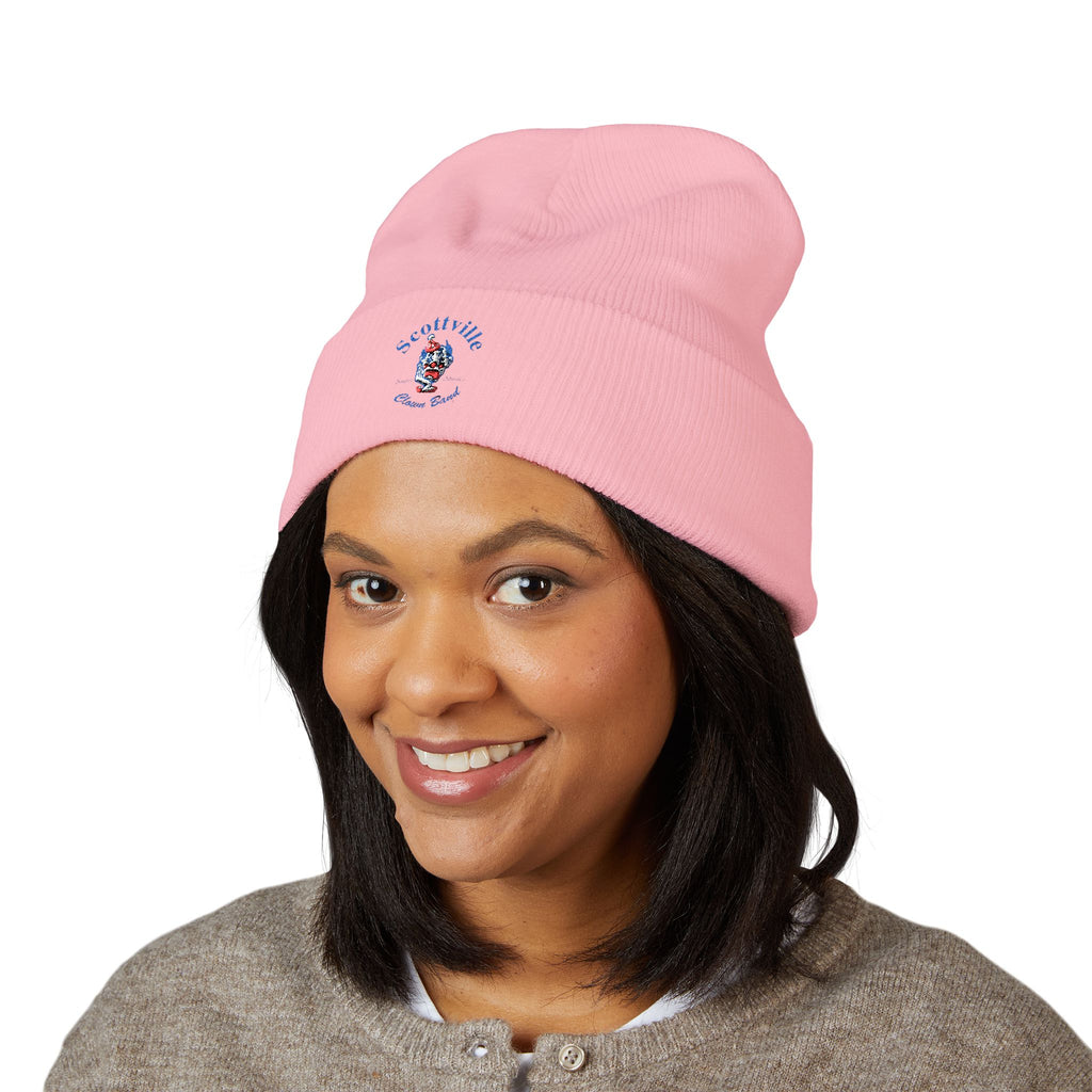 Scottville Clown Band Embroidered Cuffed Beanie