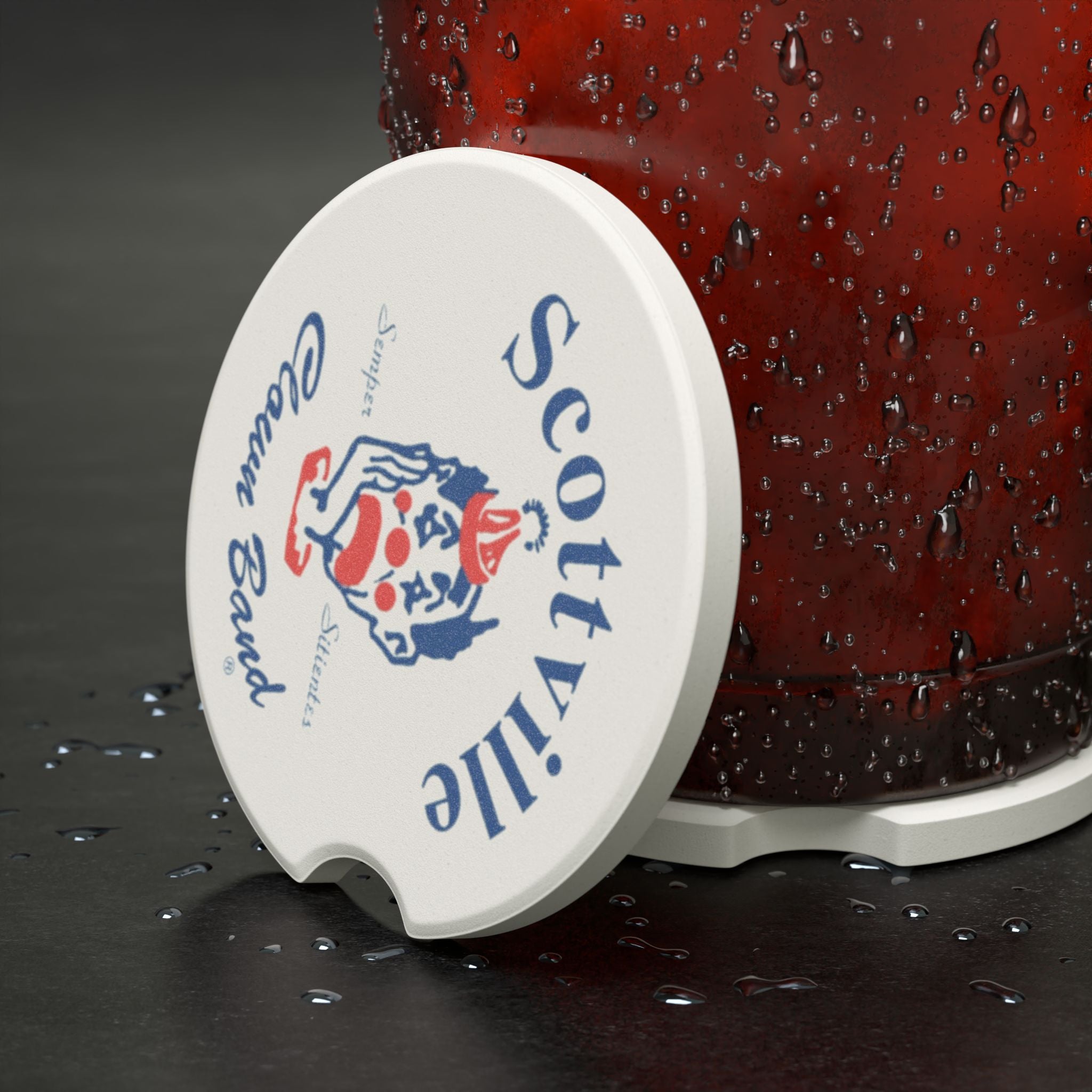Scottville Clown Band Soapstone Car Coaster