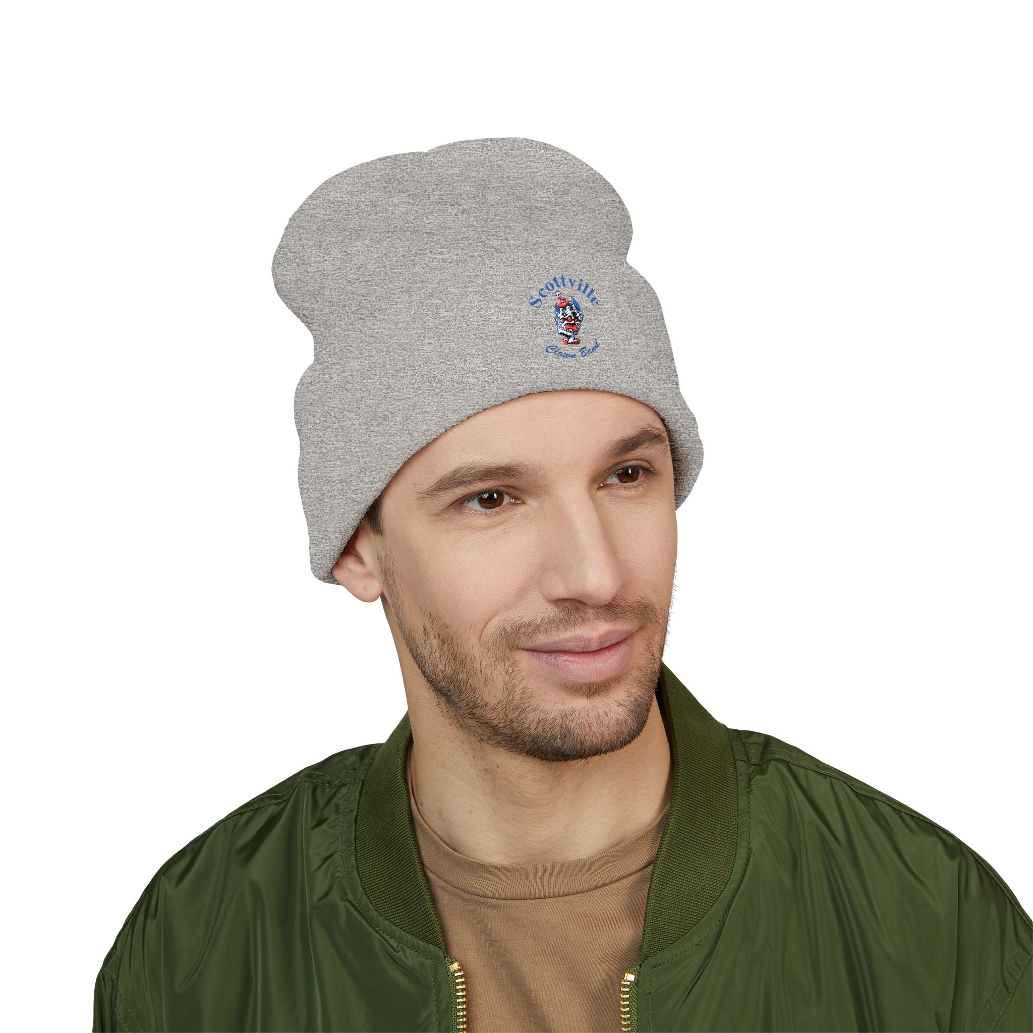 Scottville Clown Band Embroidered Cuffed Beanie