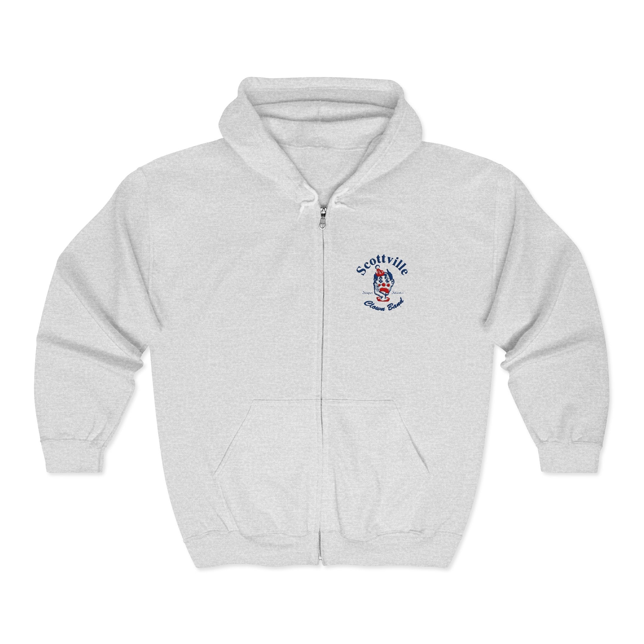 Scottville Clown Band Embroidered Full Zip Hooded Sweatshirt