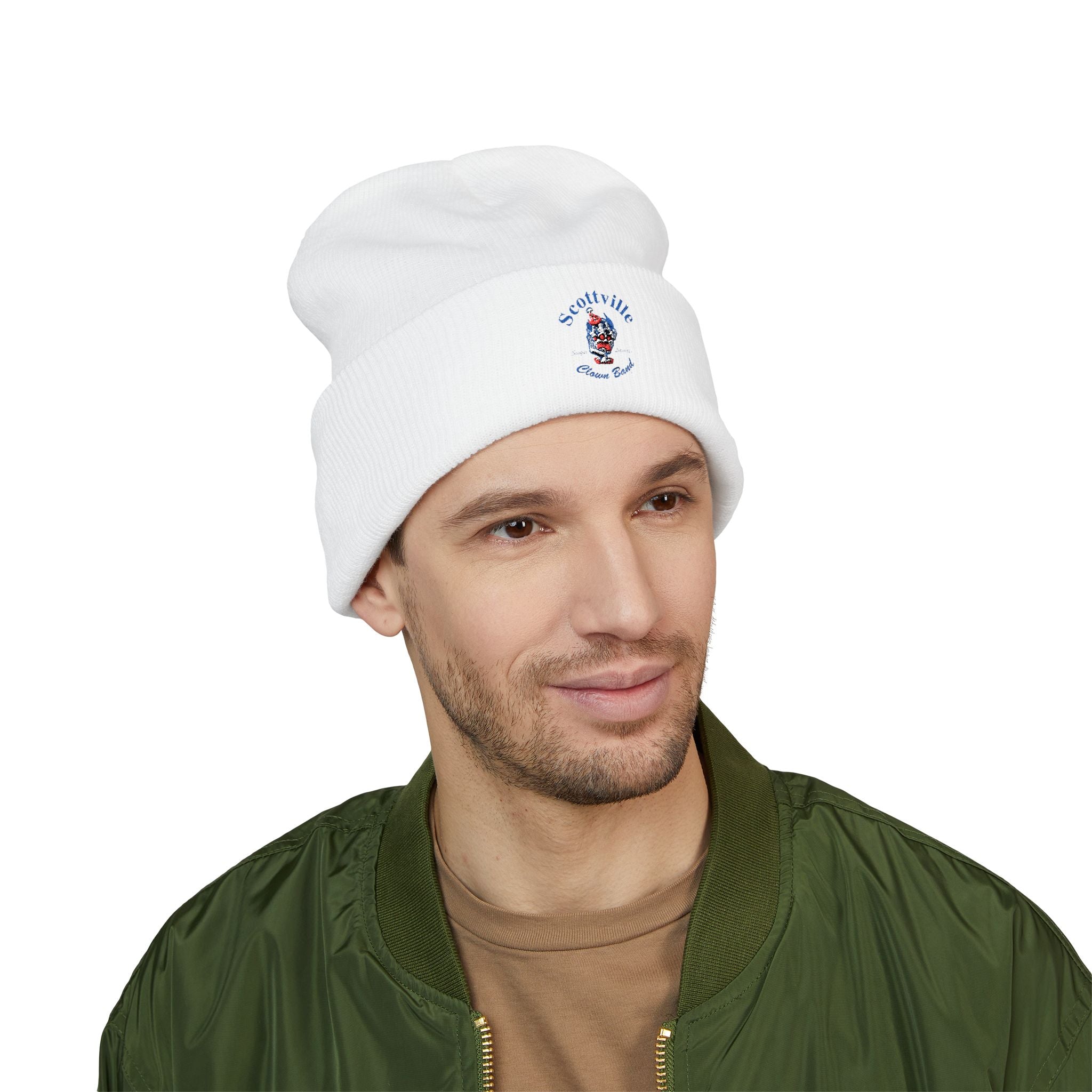 Scottville Clown Band Embroidered Cuffed Beanie