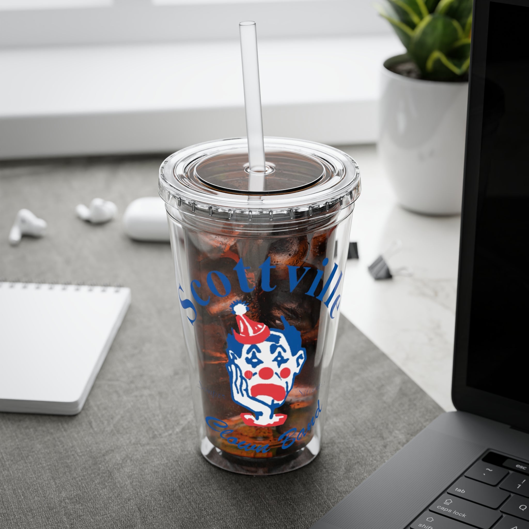 Scottville Clown Band Sunsplash Tumbler with Straw, 16oz