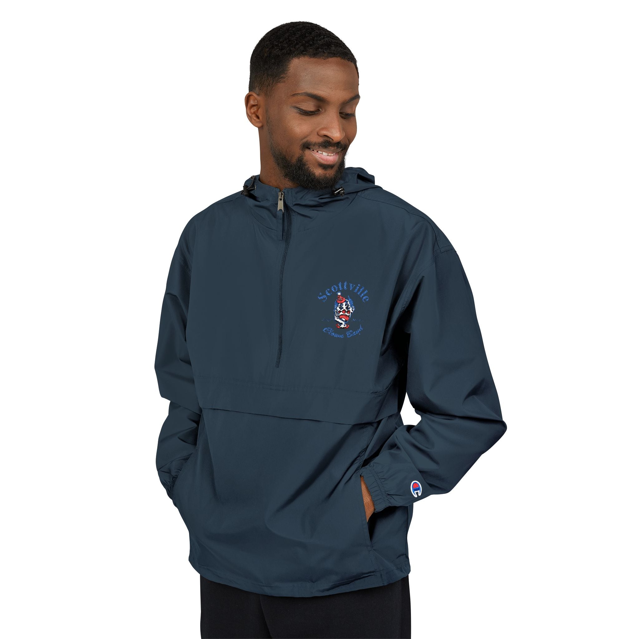 Scottville Clown Band Embroidered Champion Packable Anorak Jacket