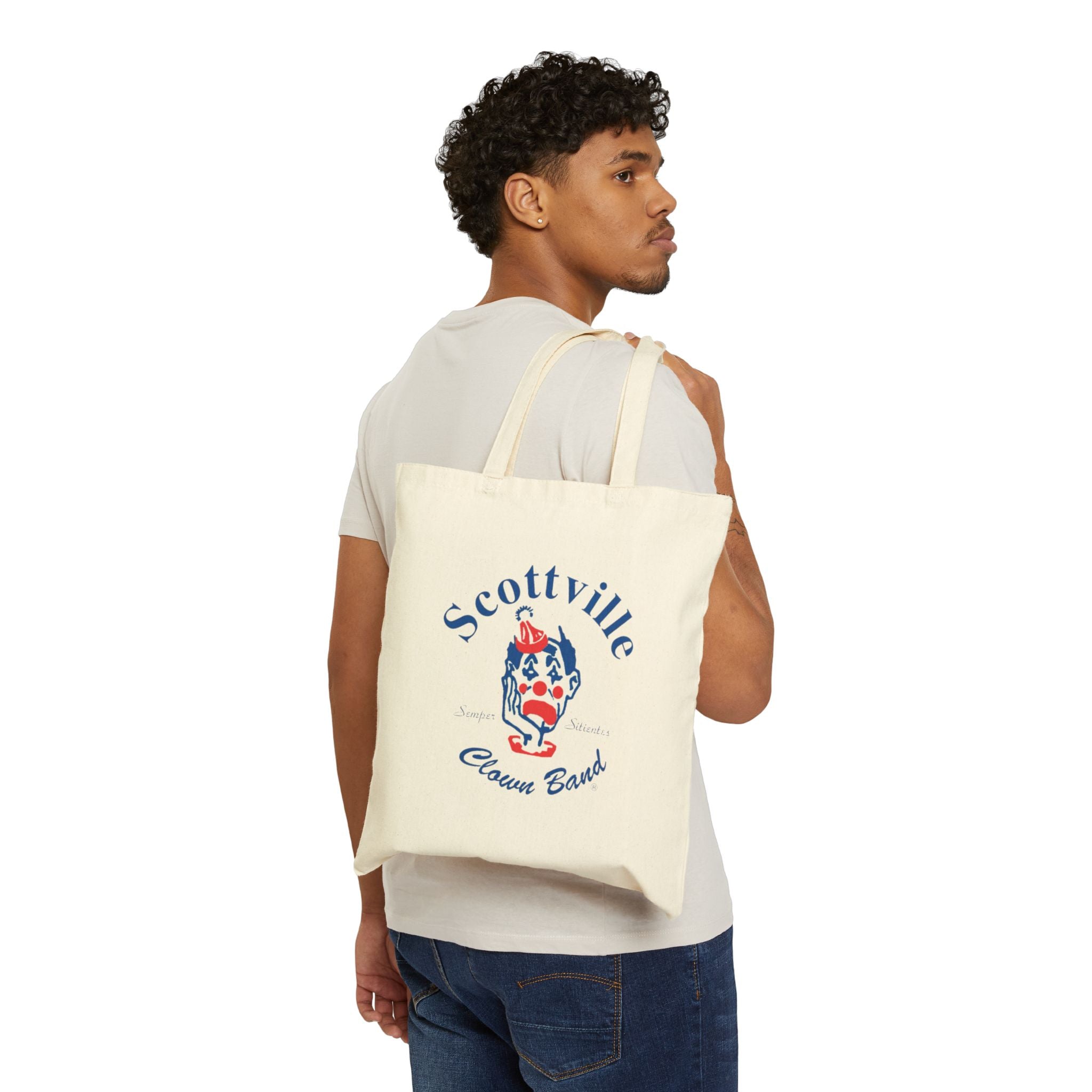 Scottville Clown Band Cotton Canvas Tote Bag