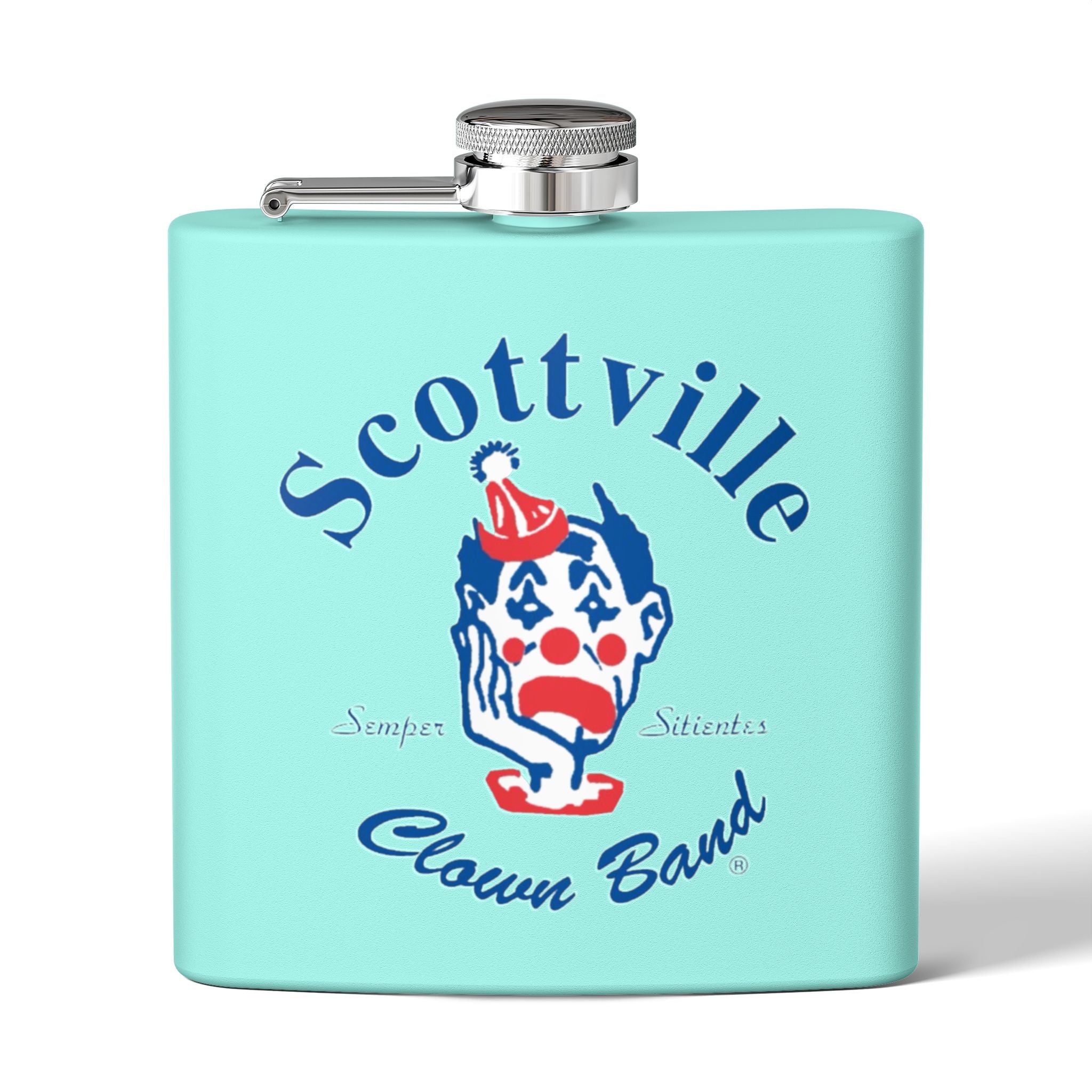 Scottville Clown Band Stainless Steel Flask, 6oz