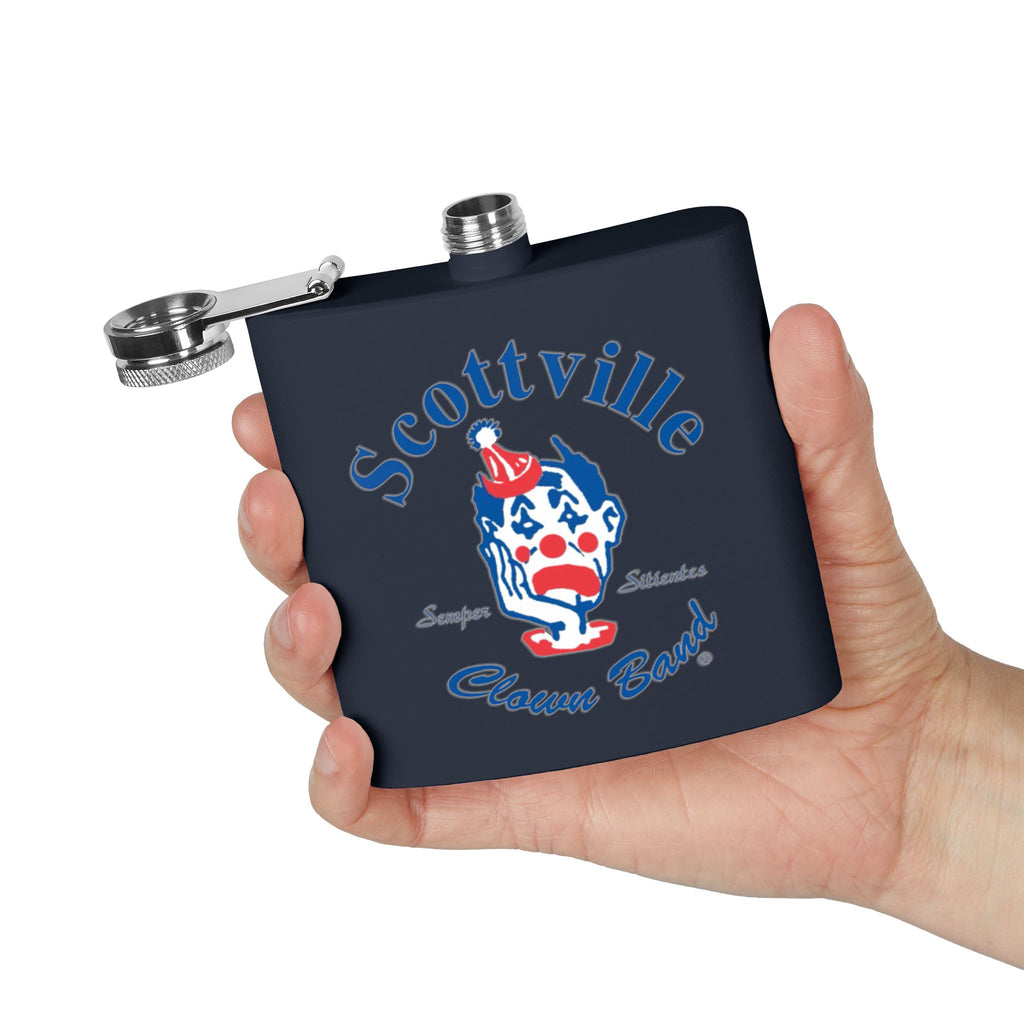 Scottville Clown Band Stainless Steel Flask, 6oz
