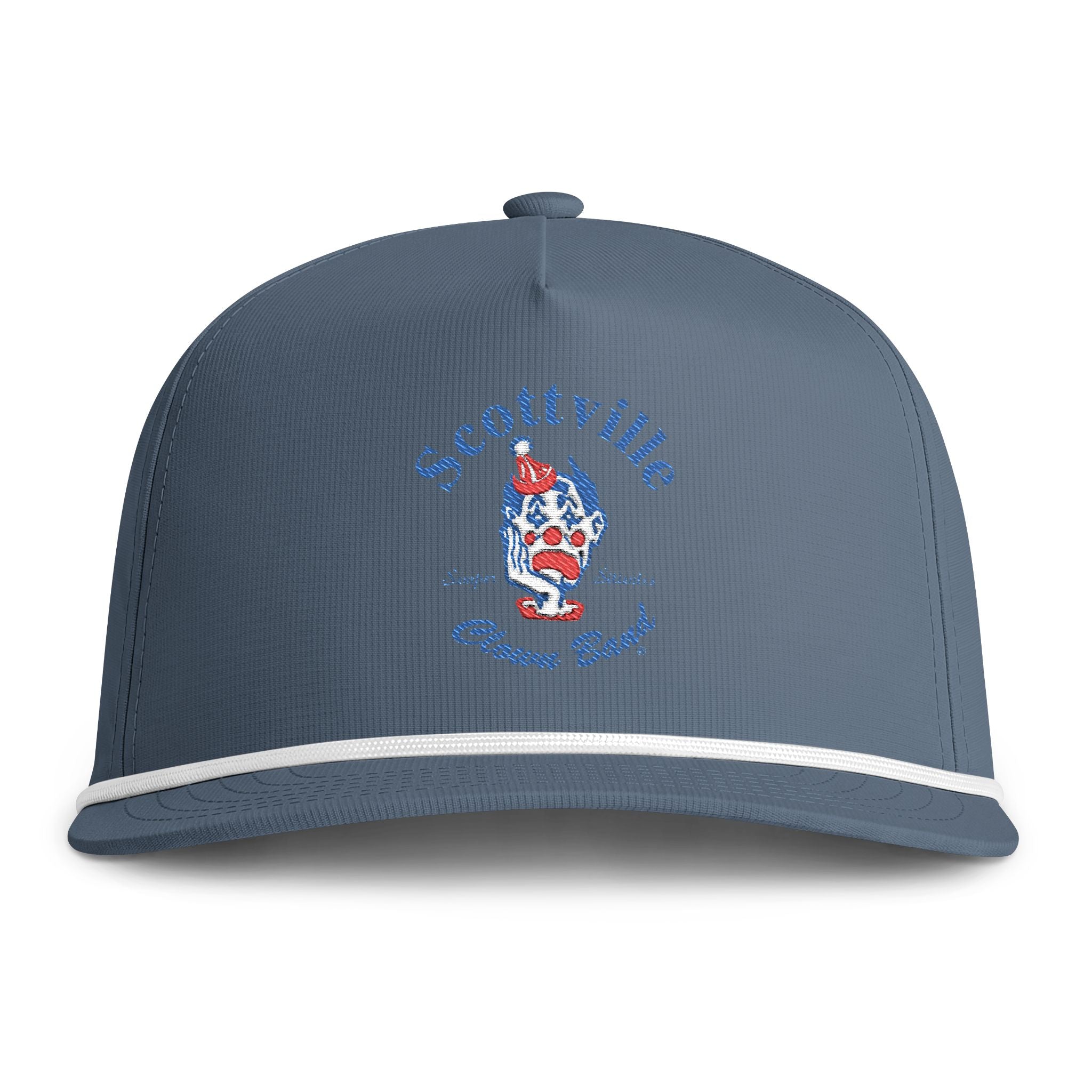 Scottville Clown Band Embroidered Sunwashed Rope Cap