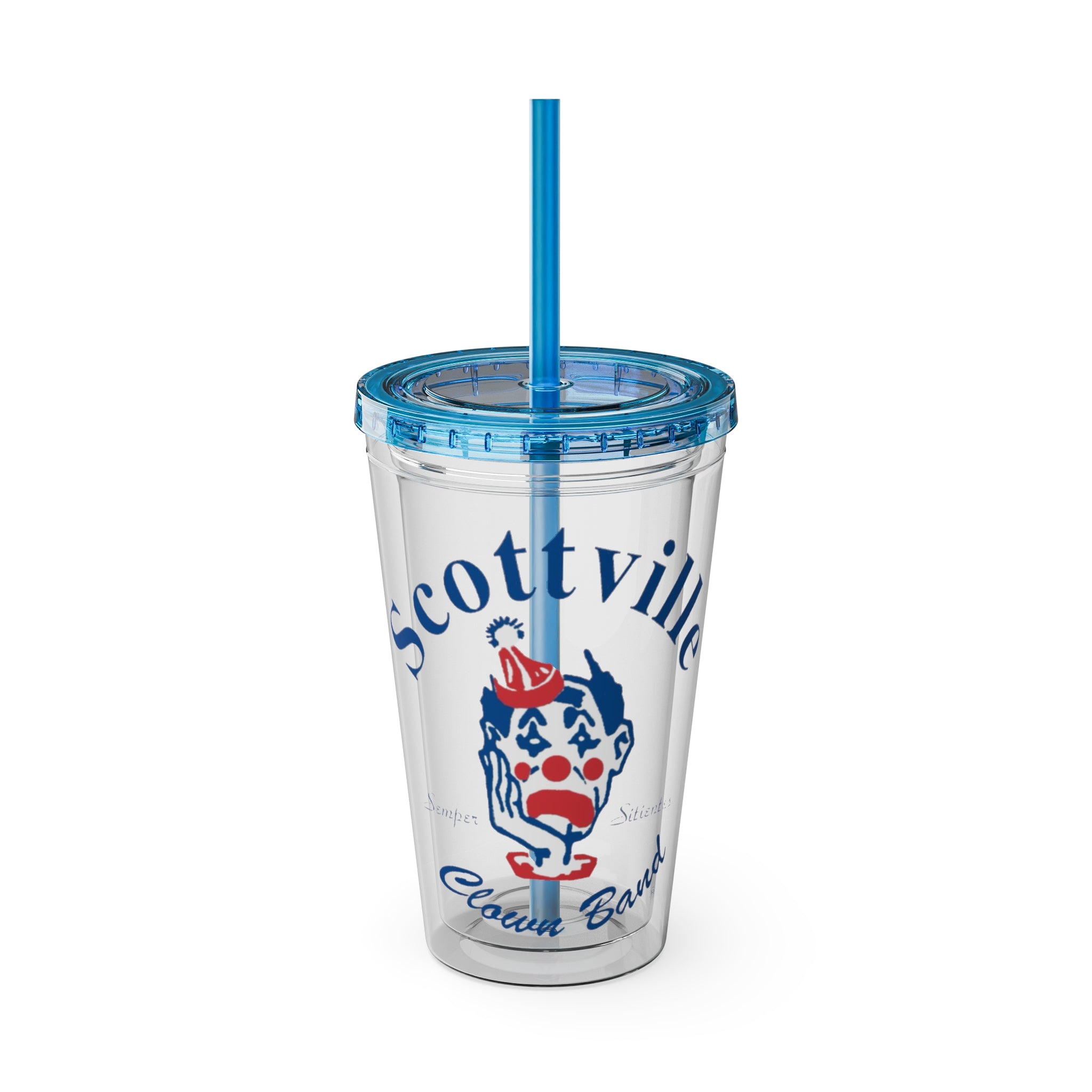 Scottville Clown Band Sunsplash Tumbler with Straw, 16oz