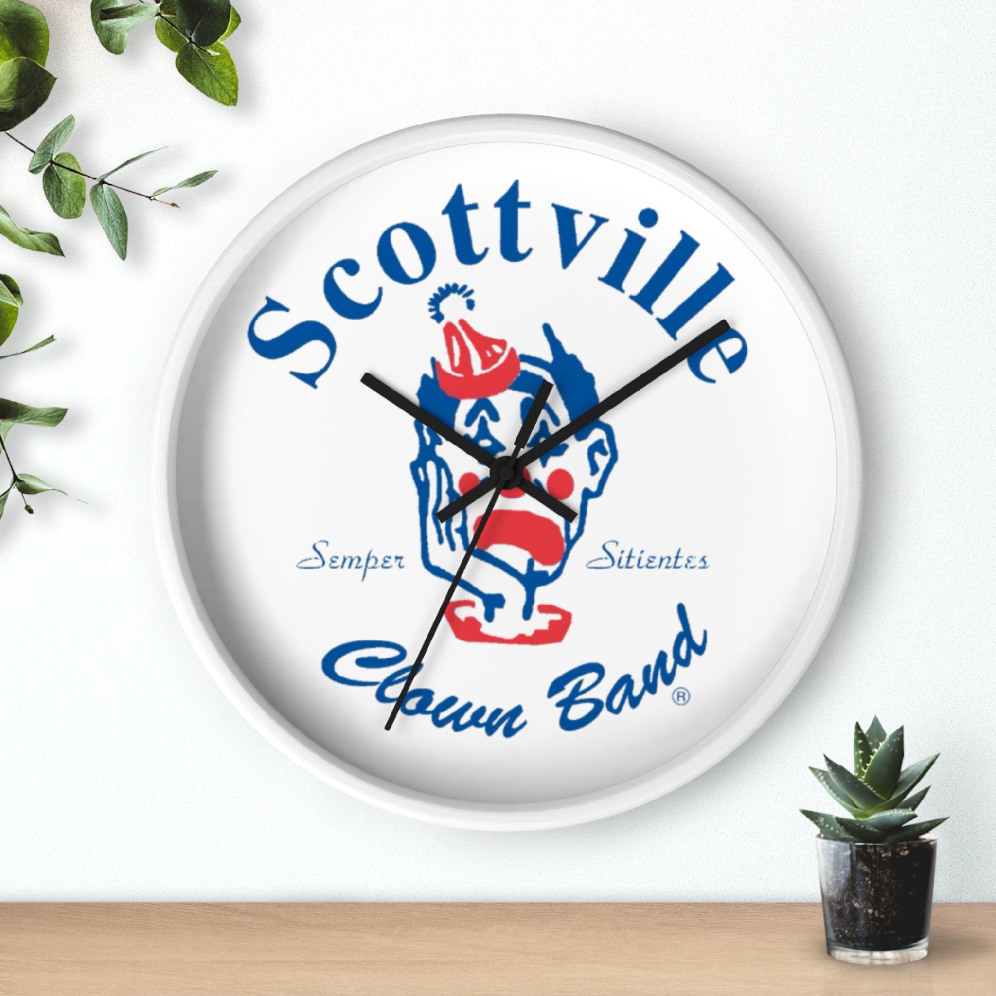 Scottville Clown Band Wall Clock