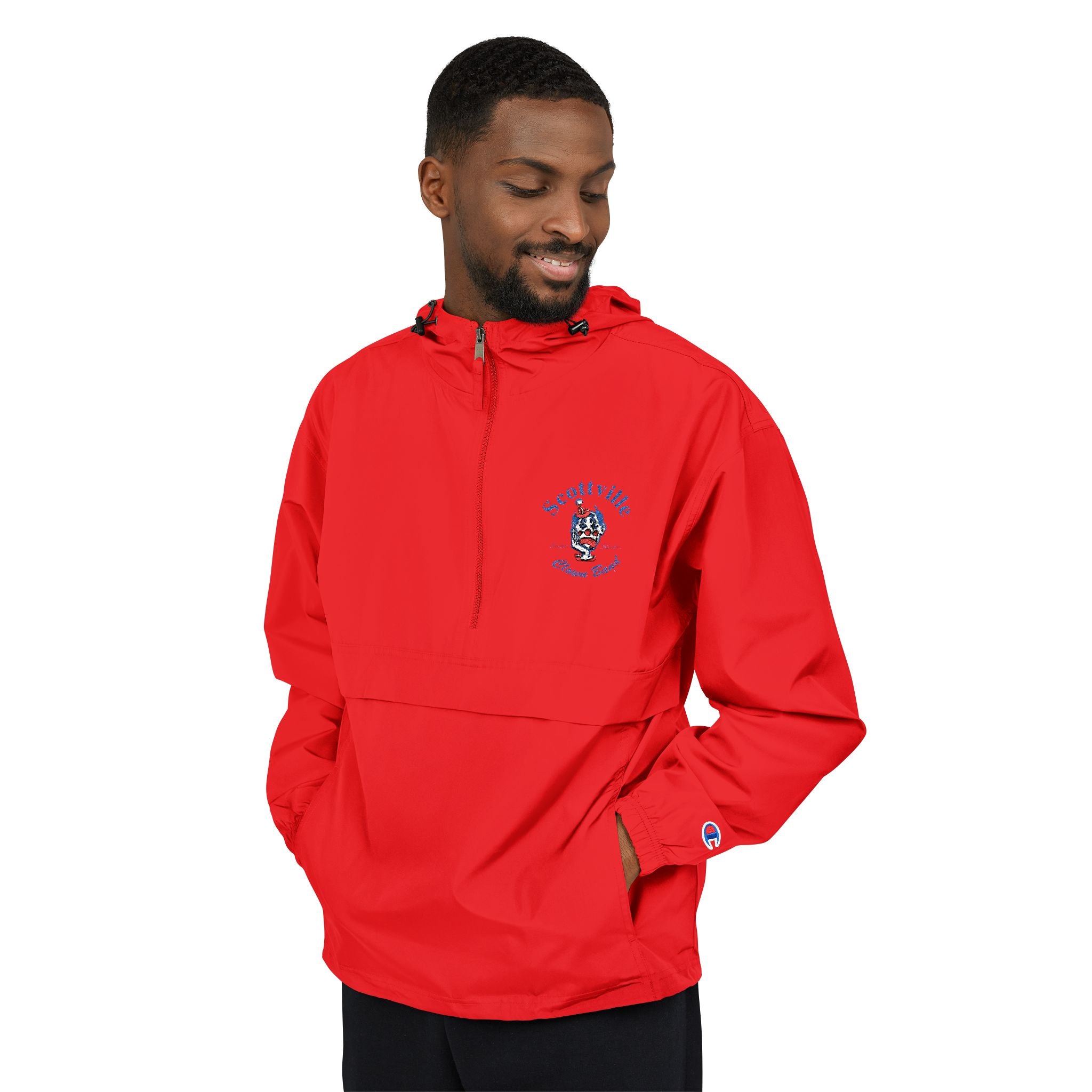 Scottville Clown Band Embroidered Champion Packable Anorak Jacket