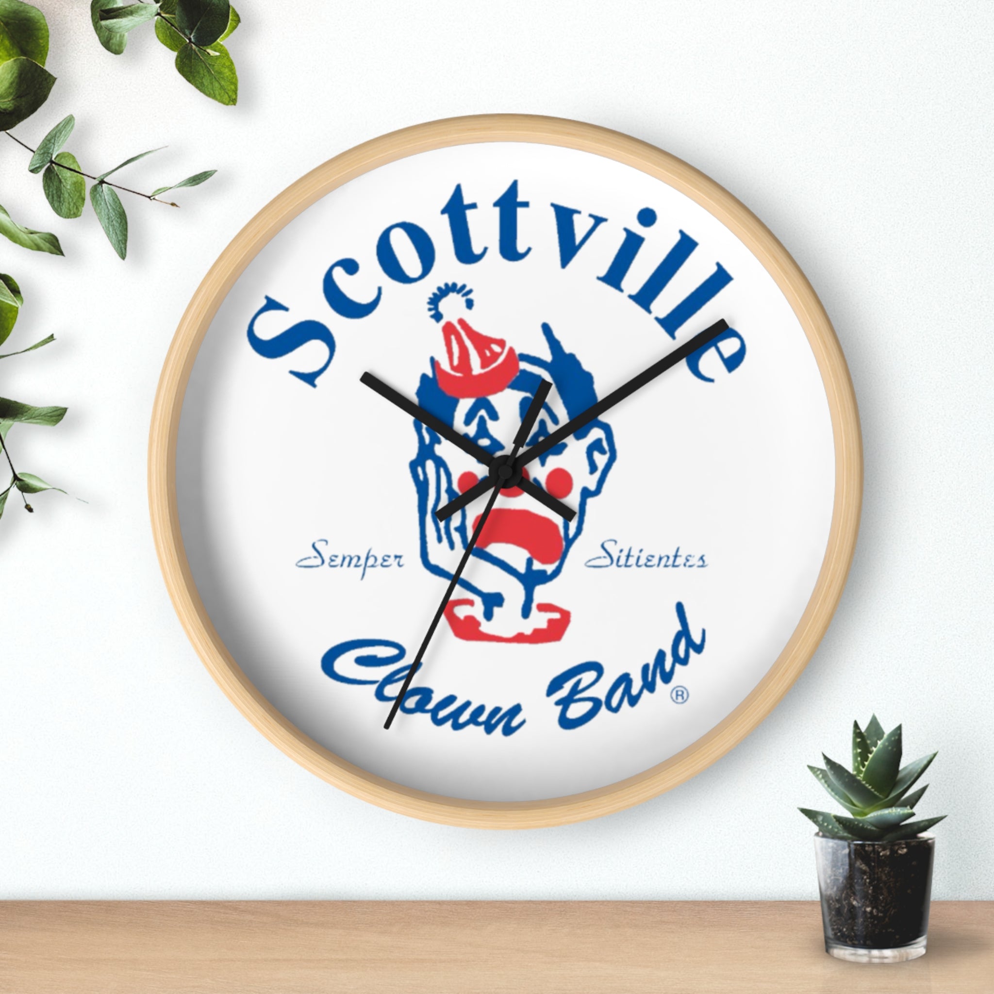 Scottville Clown Band Wall Clock
