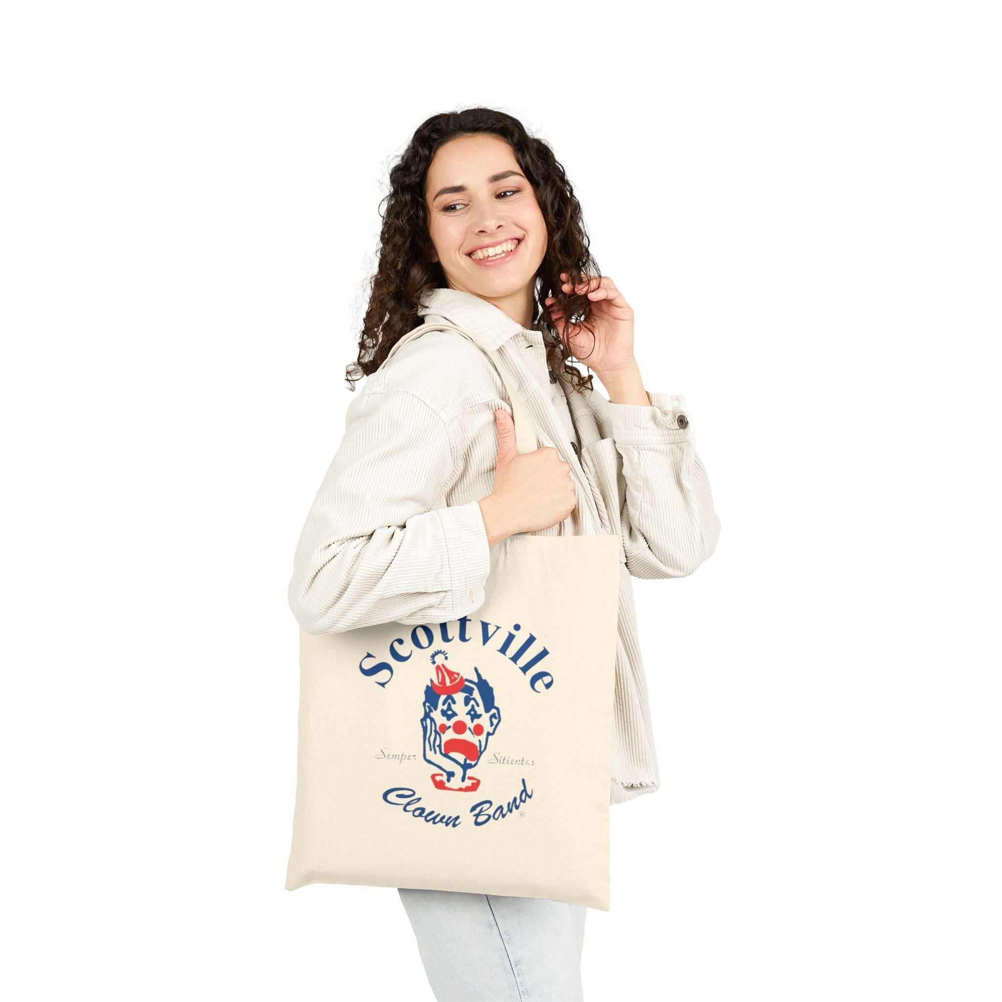 Scottville Clown Band Cotton Canvas Tote Bag